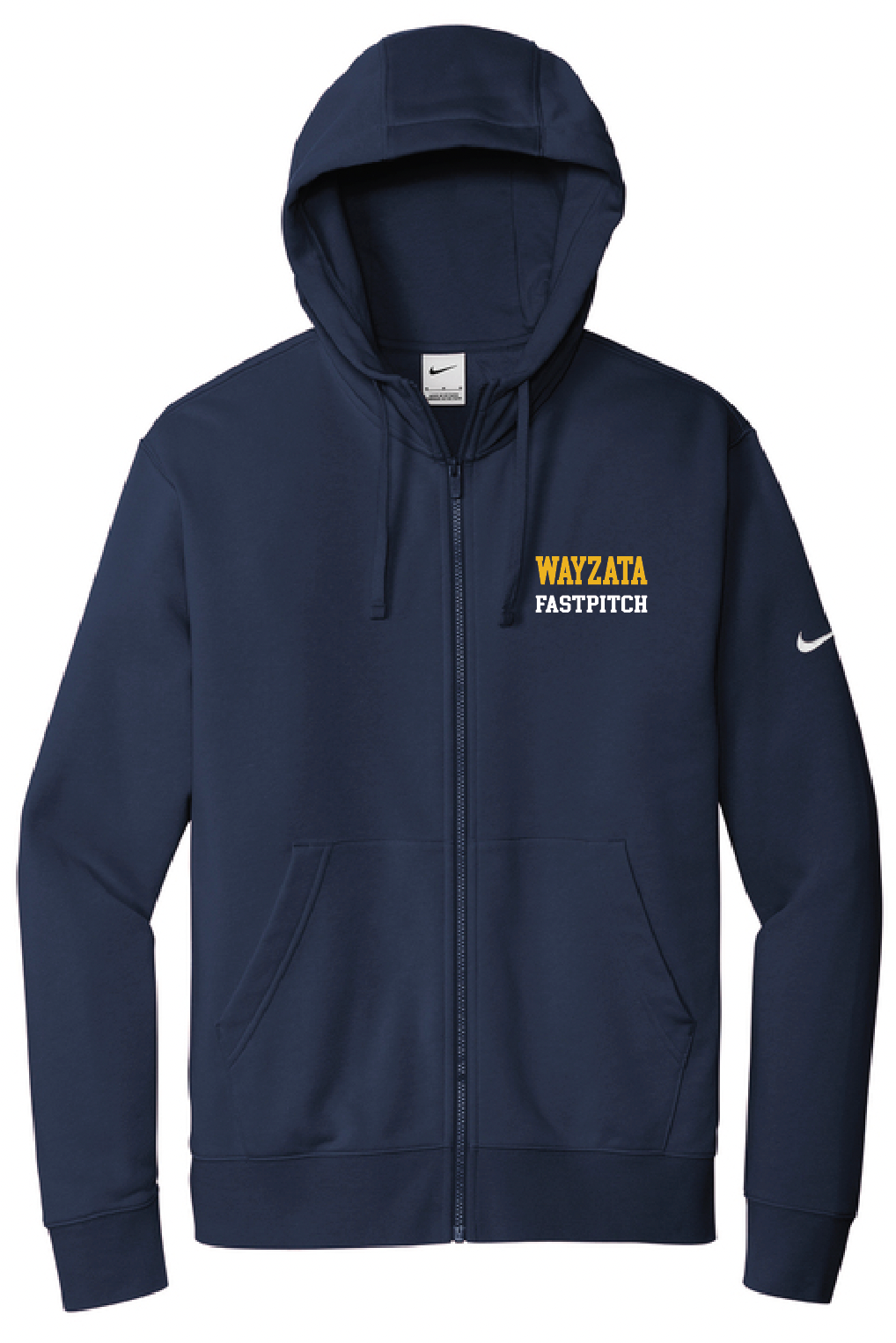 Coach - PWYSA - Adult Navy ZIP Hooded Sweatshirt - Embroidery